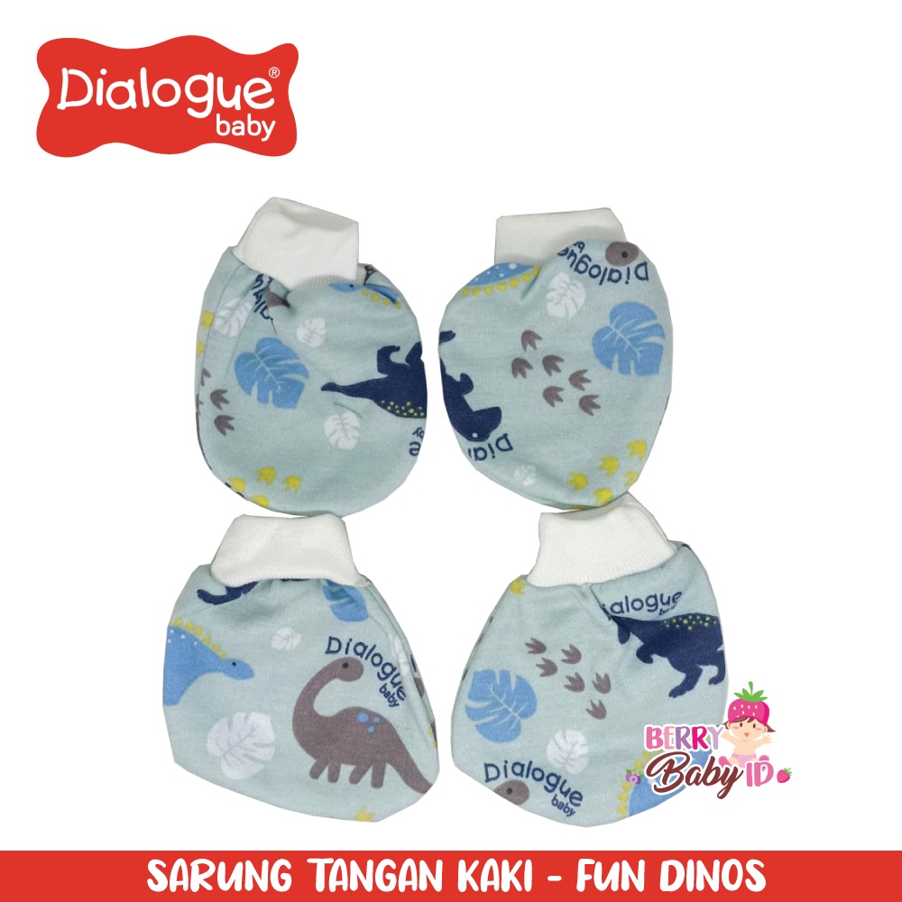 Dialogue Baby Paket 2-in-1 Sarung Tangan Kaos Kaki Bayi Mitten Booties Berry Mart