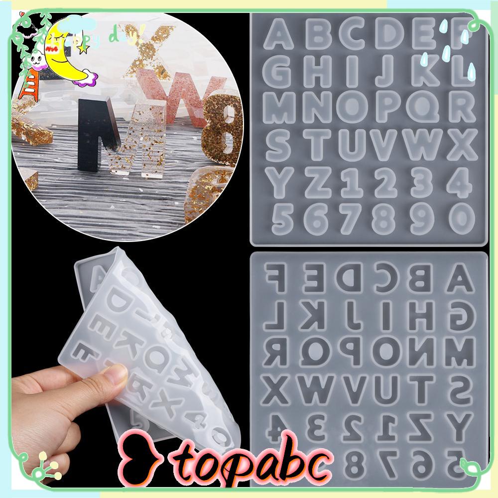 Top Alphabet Number Pendant Resin Casting Silica Gel Handmade Cetakan Resin