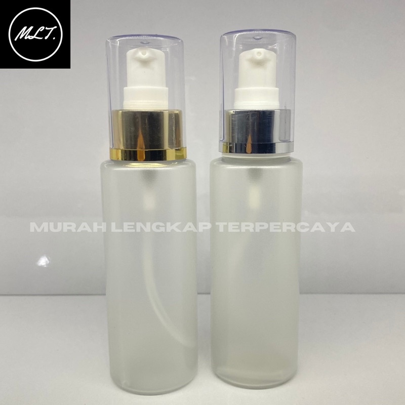 BOTOL PUMP TREATMENT 100ML FROSTED FULLCAP TREATMENT PUMP BOTOL KOSMETIK TREATMENT BOTOL 100 ML