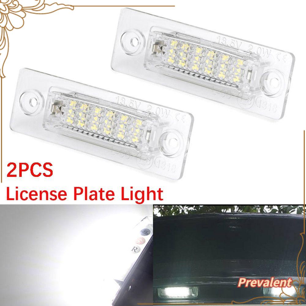 Preva 2PCS Lampu Angka Lisensi Universal 12V Cahaya Putih Lampu Mobil