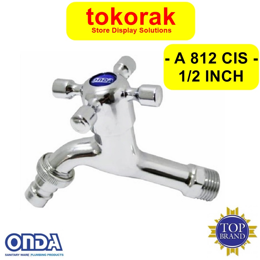 KRAN AIR ATAP A 812 CIS ONDA KERAN SELANG TEMBOK TAMAN 1/2 INCH A812