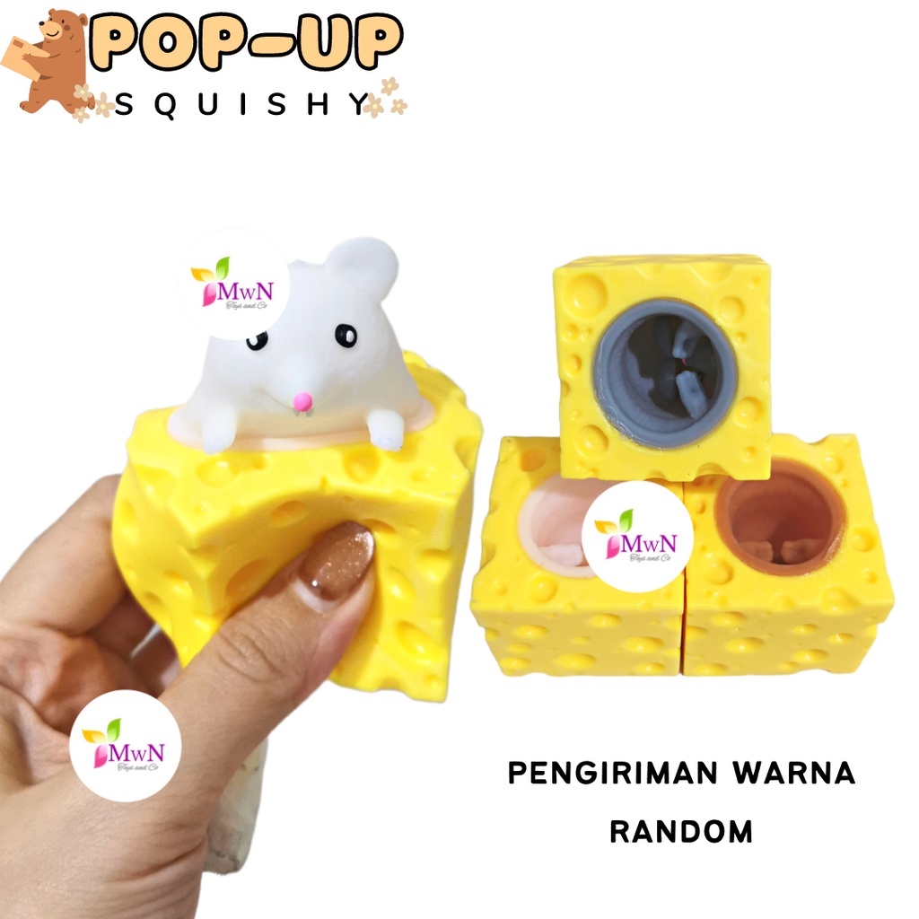 MWN Mainan Squishy Pop up Animal / Squishy Anti stress