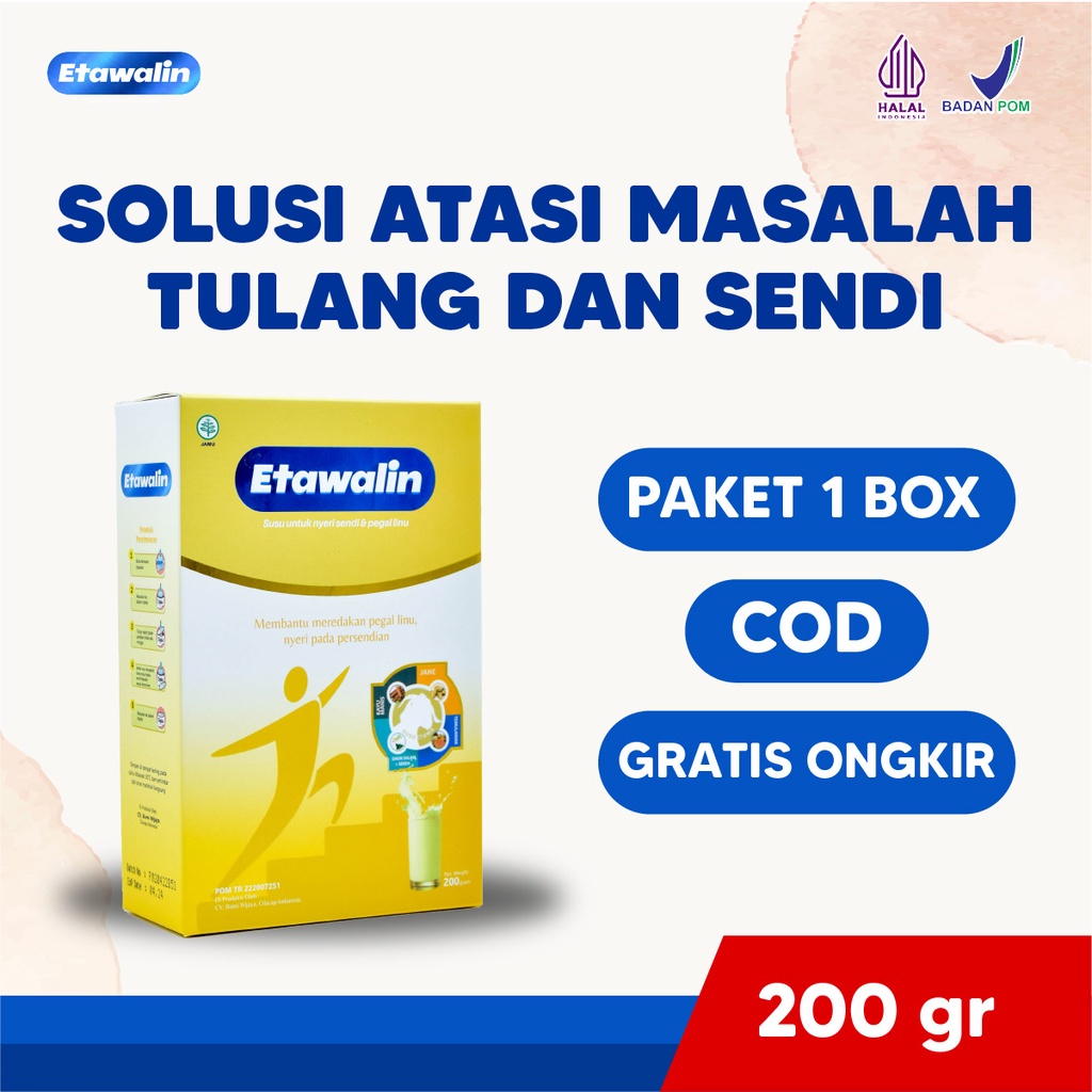 ETAWALIN ORIGINAL 1 BOX Susu Kambing Etawa Tingkatkan Kepadatan Tulang Isi 200 gram [60%]