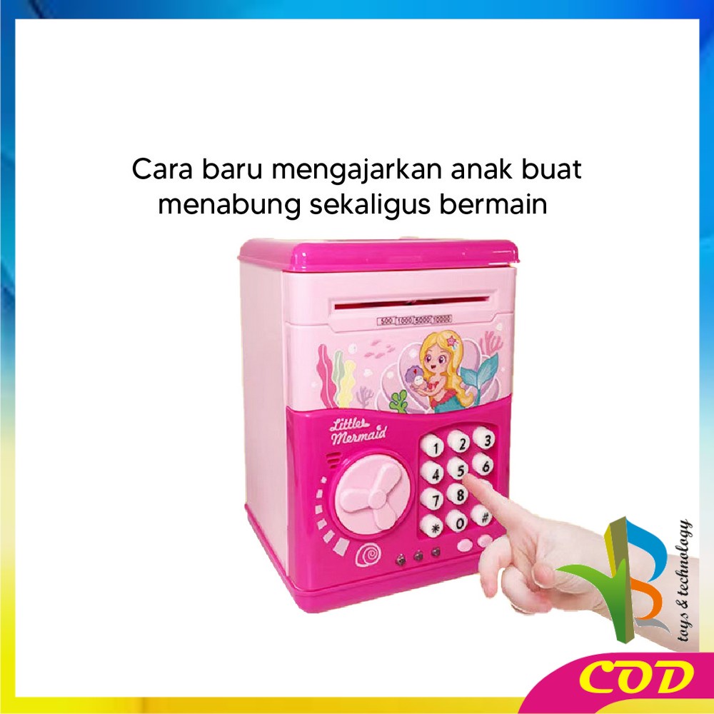 RB-M278 Celengan Mainan ATM Brankas Karakter Astronot Fingerprint Bank Mesin / Celengan Kode Simpan Uang Mainan Edukasi Anak Lucu