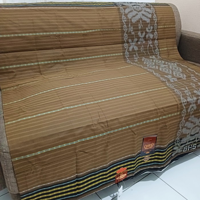 {FamilyStore} ORIGINAL SARUNG TENUN BHS EXCELLENT BRONZE SONGKET DAN DOBBY - Cokelat Limited