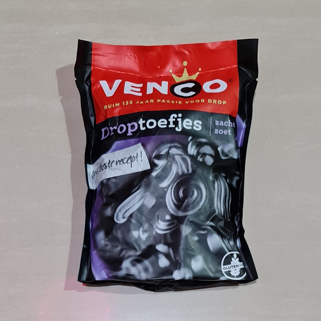 Permen Venco Droptoefjes Zacht Zoet Drop Licorice 260 Gram