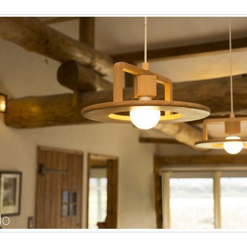 lampu gantung kayu hias minimalis retro