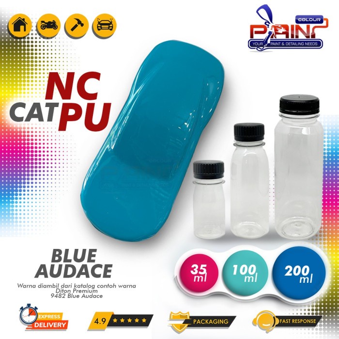 Cat NC  Blue Audace Vespa Colour | Sample Warna Diton Premium 9482