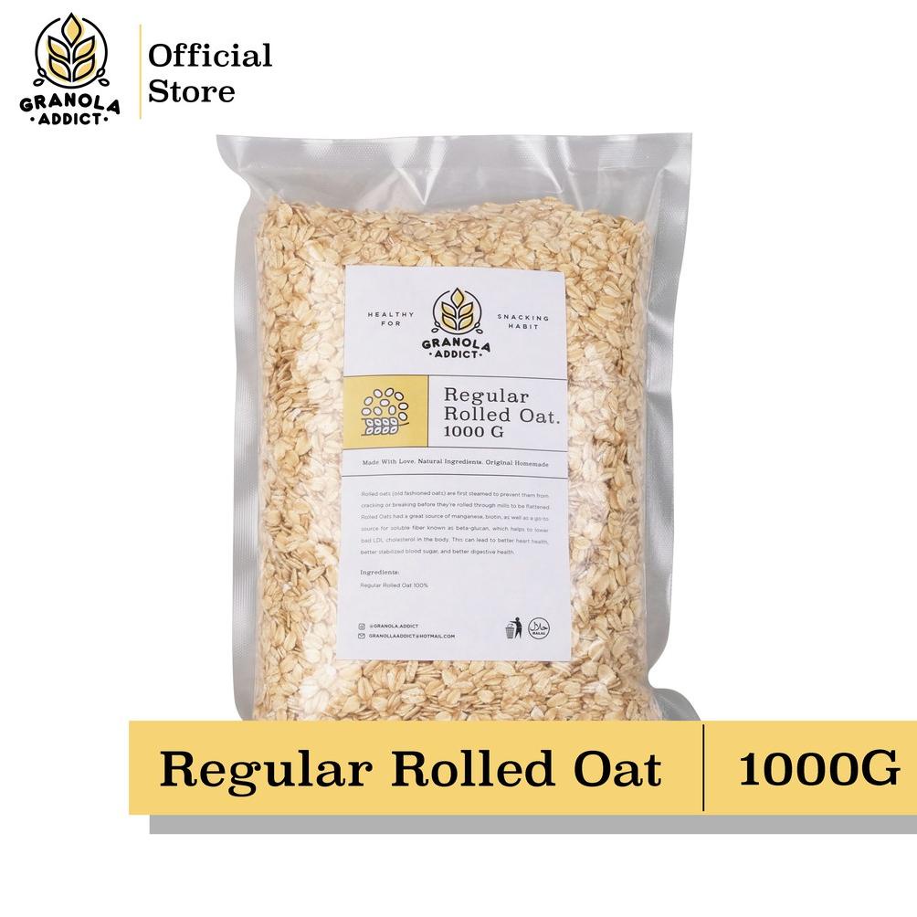 

uhj51 Granola Addict - Rolled Oat / Gandum Utuh / Gandum Kasar 1KG .,.,.,.,