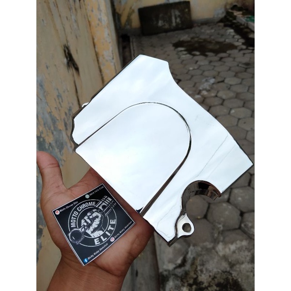ORIGINAL AHM TUTUP GIR DEPAN MEGAPRO HIU LAMA CHROME
