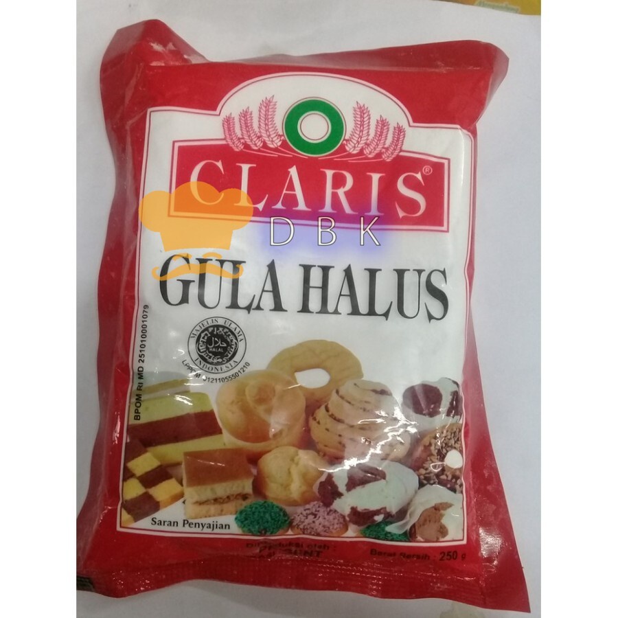 

Claris merah 250 gr tepung gula donat