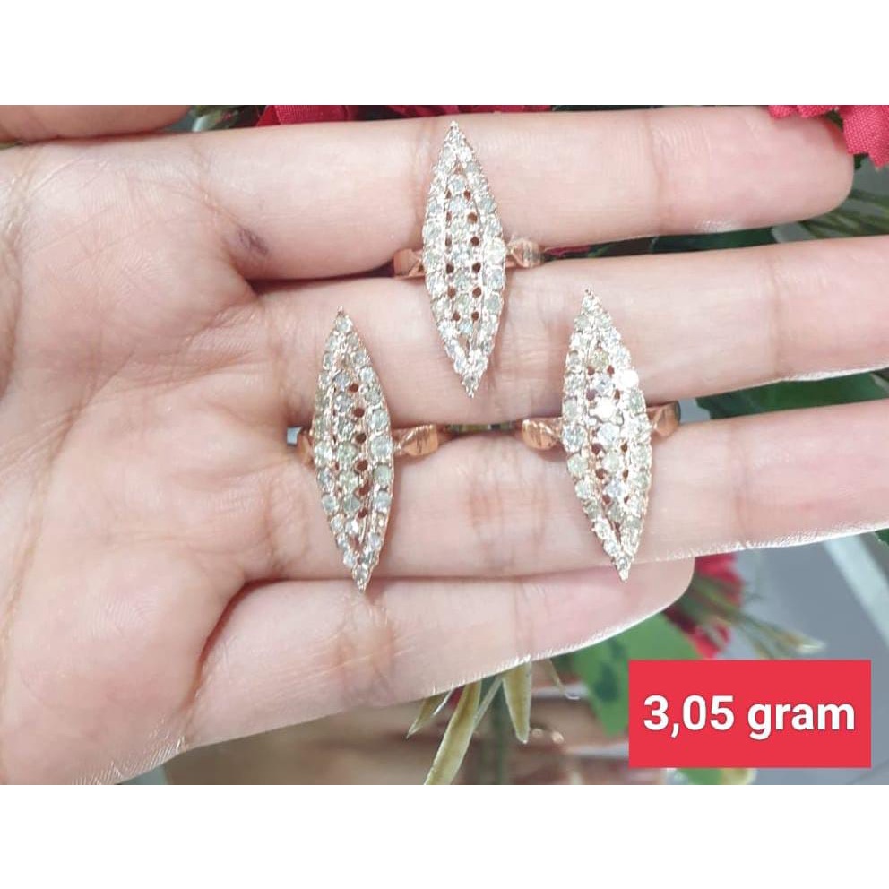 ACC cincin Berlian medan/cincin elisabet/ cincin markis berlian medan/cincin fashion wanita 3.05gr