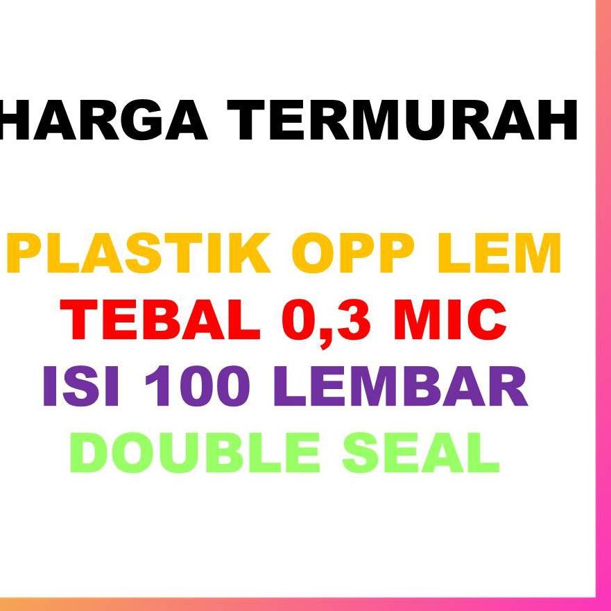 

Super Mutu Plastik OPP 35x39 (100 Lembar) / Plastik OPP Lem / Plastik OPP Seal