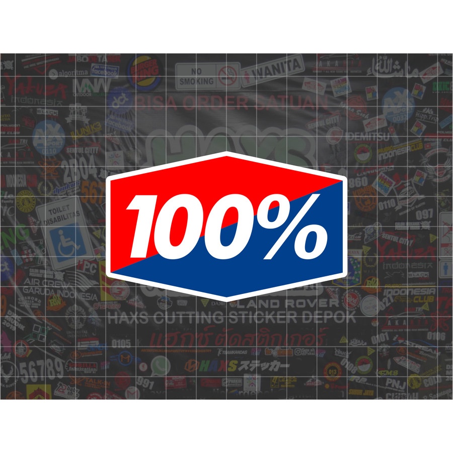 Cutting Sticker 100% ukuran 8 cm untuk motor mobil