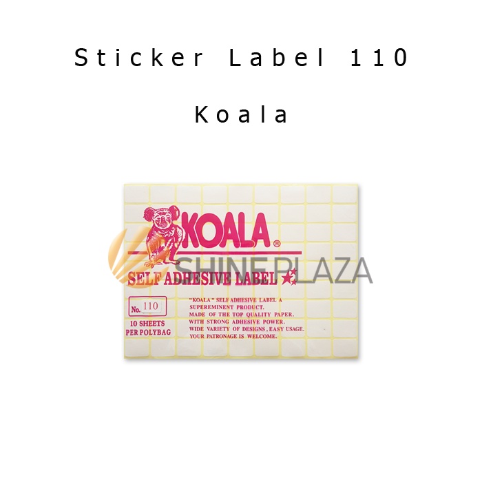 

Kertas Stiker Koala Nomor 110 - Label Sticker Paper No 110 Untuk Undangan Harga Buku Pelajaran Isi 10 Lembar