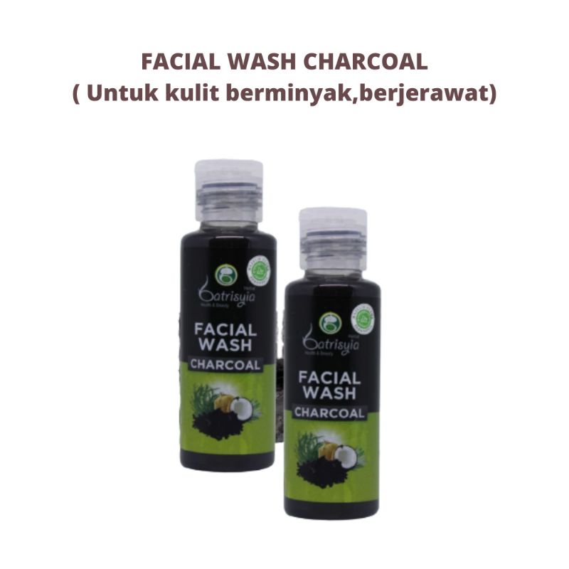 FACIAL WASH CHARCOAL BATRISYIA/ FACIAL WASH KOMEDO/PENGHILANG BEKAS LUKA NODA DI WAJAH