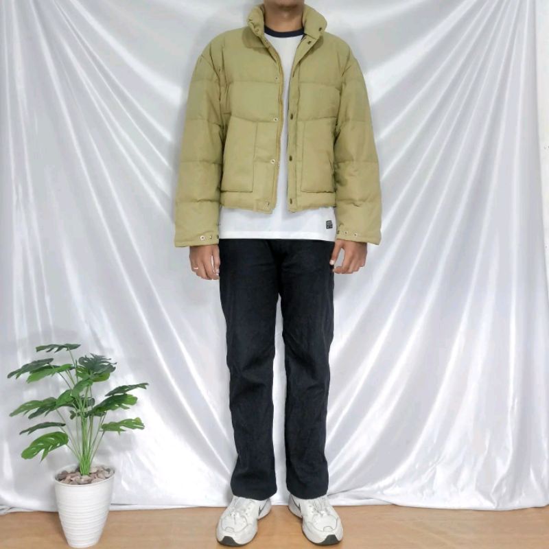 PARK MILLER PUFFER JACKET BULANG KHAKHI BOXY FIT
