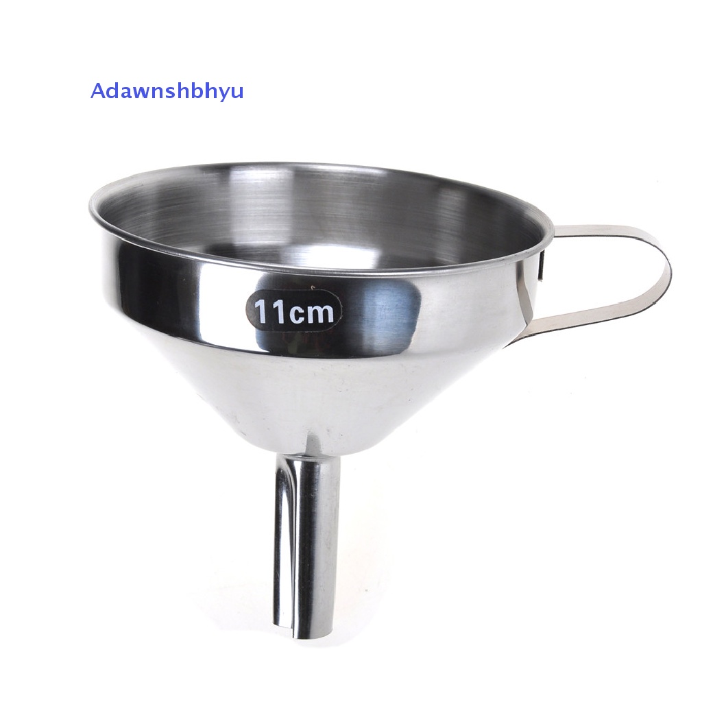 Adhyu15 /13 /11cm Corong Cairan Mulut Lebar Stainless Steel Bisa Dilepas Saringan Filter ID