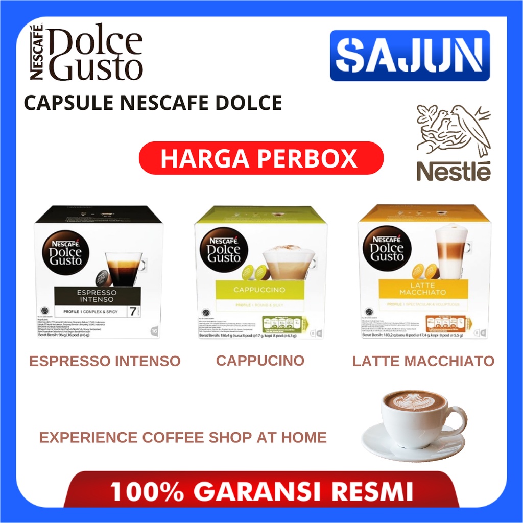 Nescafe Dolce Gusto Capsule Coffee NDG Original All Varian 1 Box