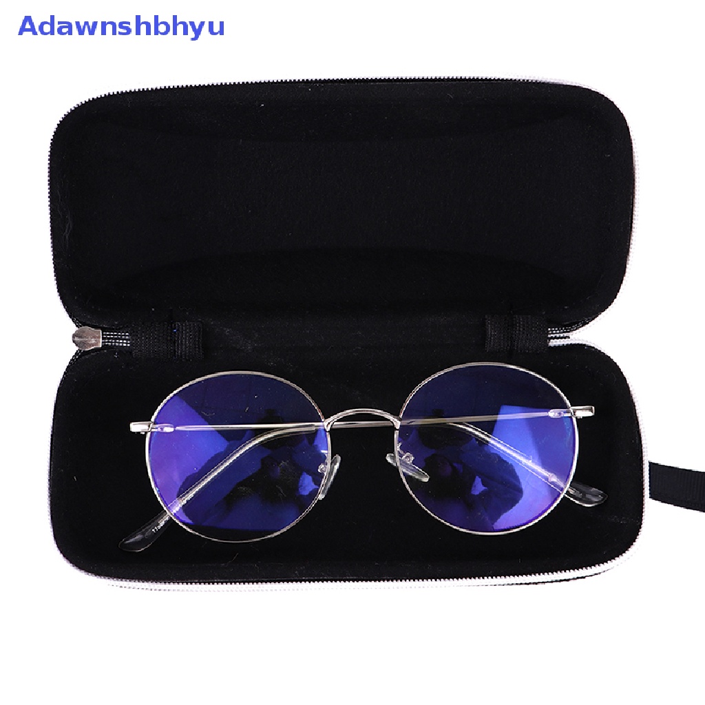 Adhyu 1Pcs EVA Eyewear Cases Cover Sunglasses Case Kotak Kacamata Dengan Lanyard Zipper ID