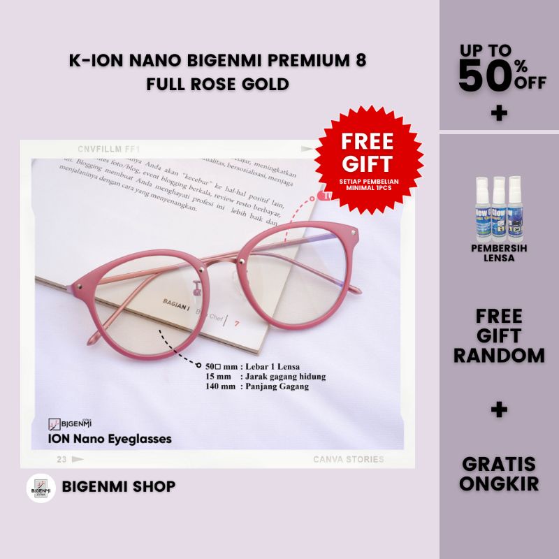 [Free gift] KACAMATA TERAPI ION NANO BIGENMI PREMIUM 8 ANTI UV & RADIASI