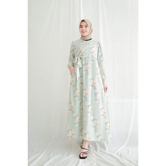 Dress Crinkle /  Busui Friendly / Dress wanita Terbaru / Ootd Kekinian / MELODY MAXI DRESS