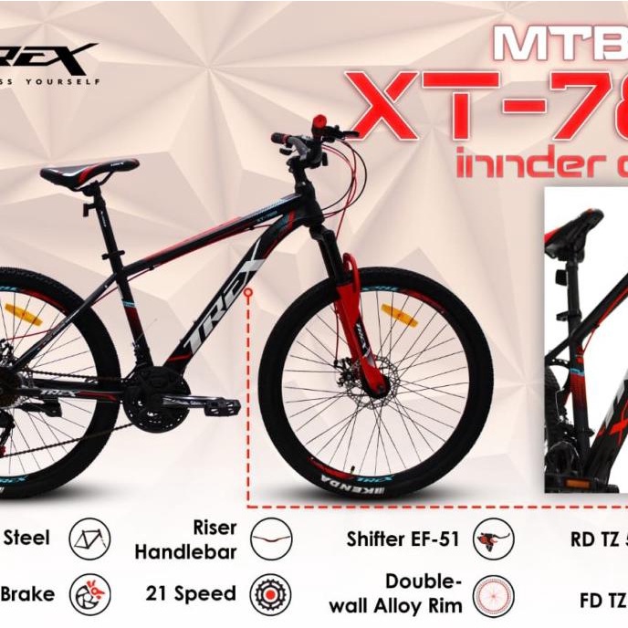 Sepeda Gunung MTB 26 TREX XT 780 21Speed