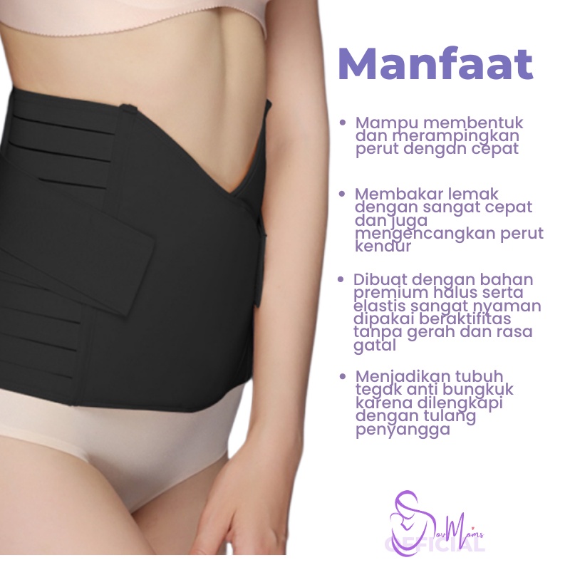 Korset Stagen Ibu Melahirkan Pengecil Perut Buncit STAGEN BIASA Perekat Korset Gurita Ibu Pasca Melahirkan Postpartum Caesar Setagen Gurita Wanita Pengecil Pelangsing Perut Buncit Penyangga Punggung Corset Ibu Setelah Melahirkan Adjustable Corset