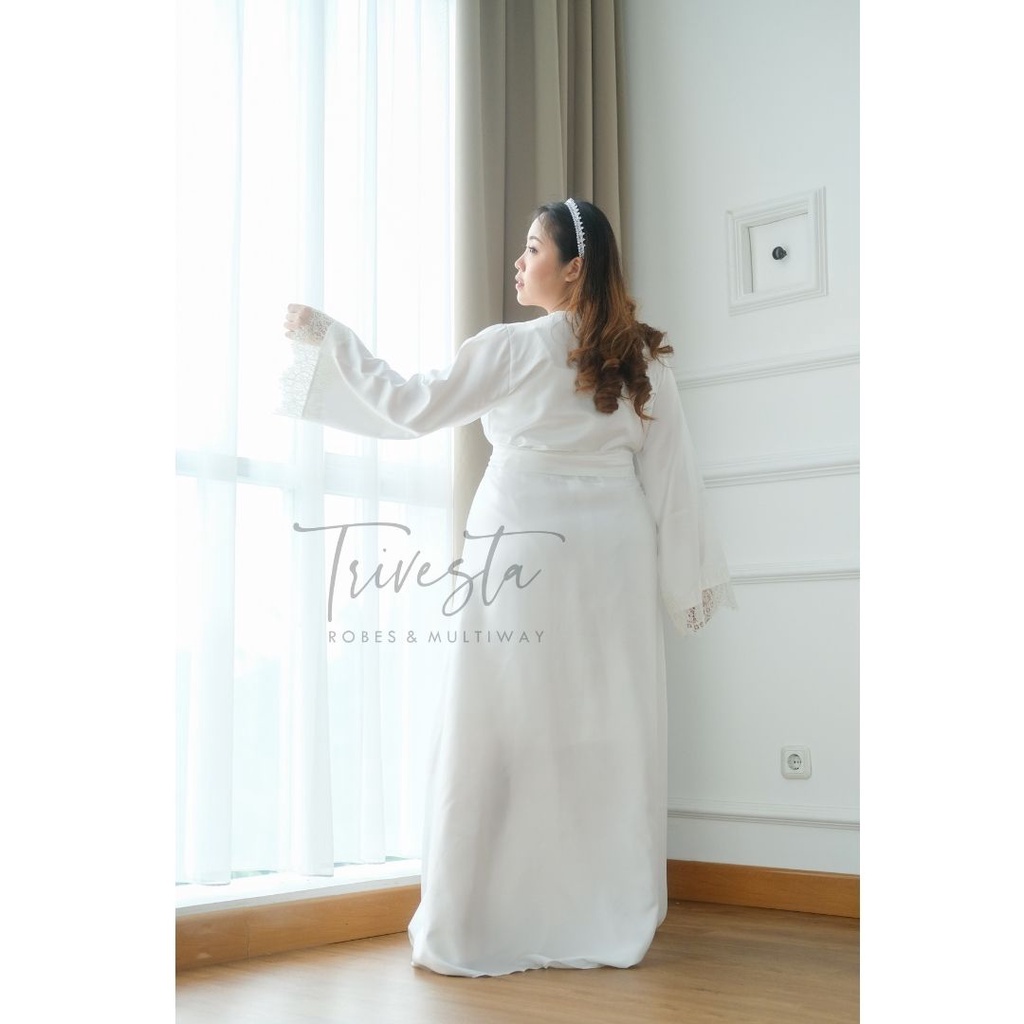 [BIG SIZE] Ashera Asymmetric Robe - KIMONO ROBE PENGANTIN WEDDING ROBE