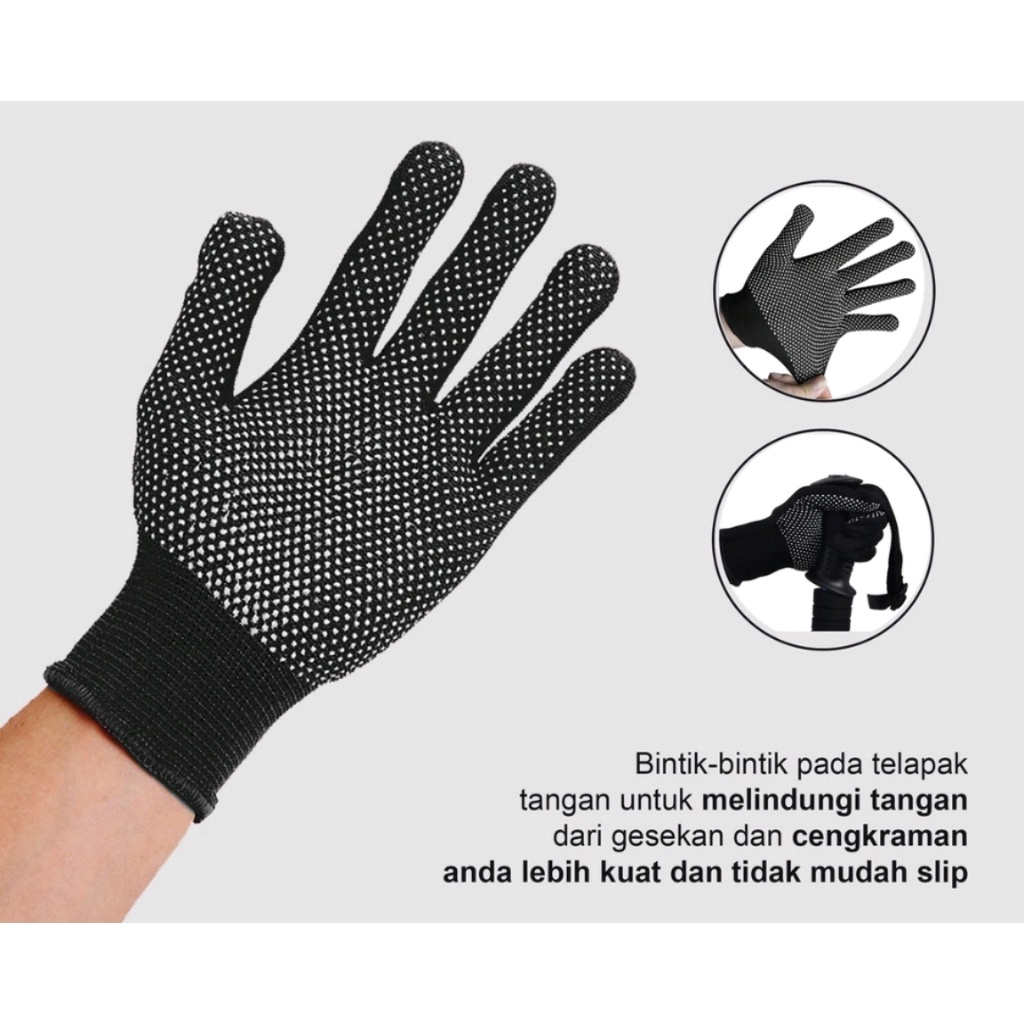 Sarung Tangan Rajut Bintik Anti Slip Gloves