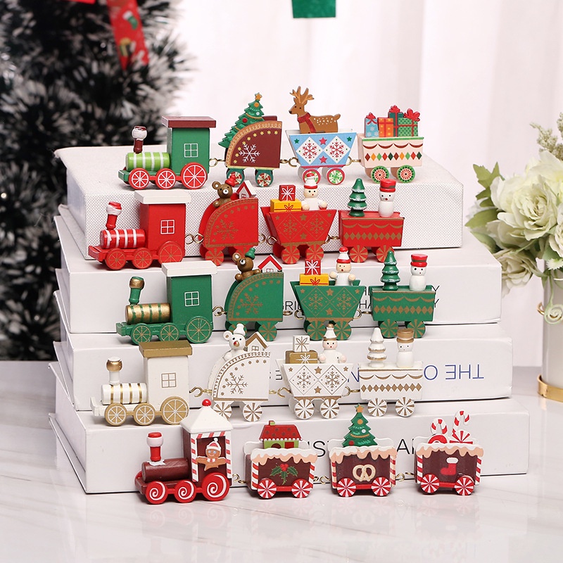 Mainan Kereta Kayu Natal Christmas Snowman Santa Ginger Kado Natal Hadiah Natal