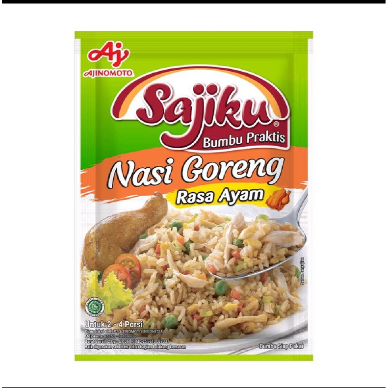 

NASI GORENG RASA AYAM 20g (5psc) Sajiku Bumbu Praktis Siap