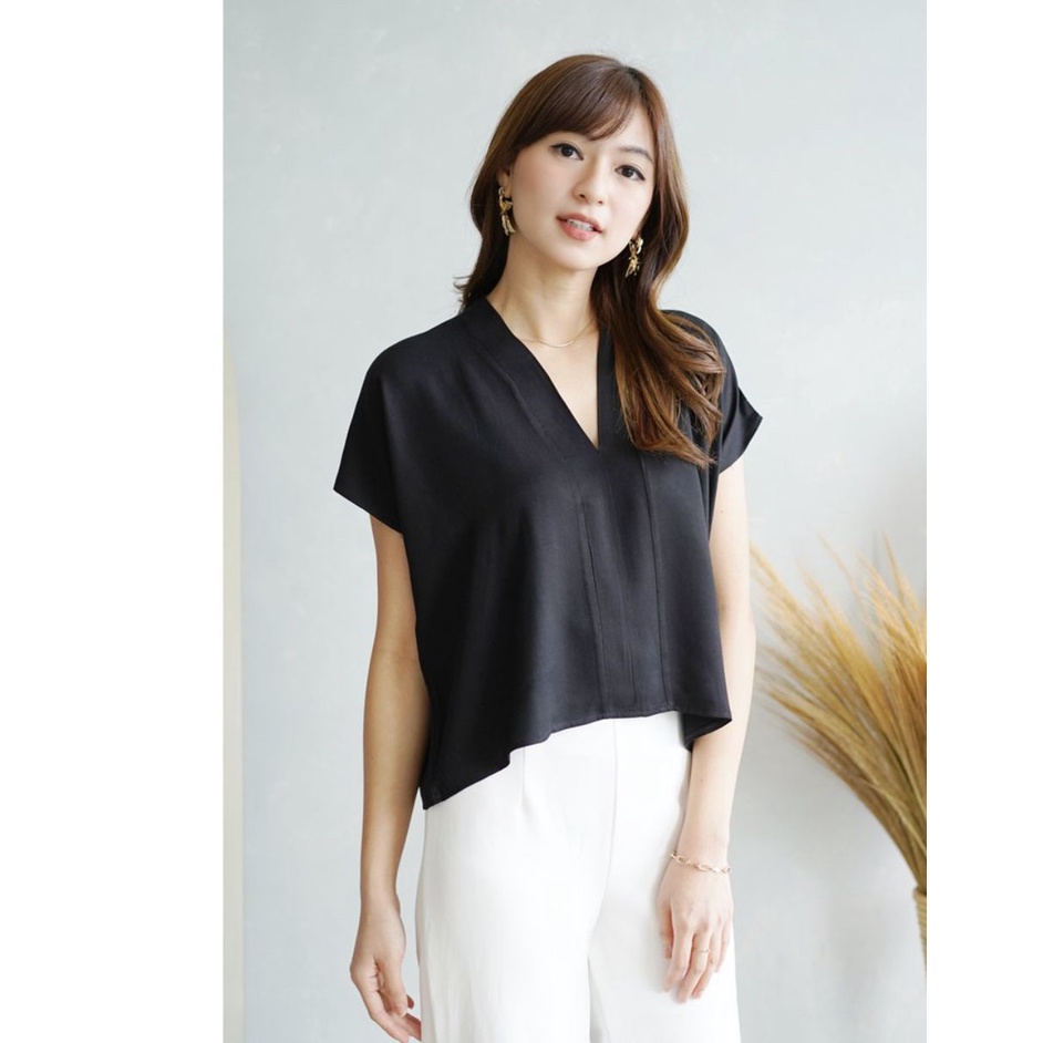(COD) OH Fashion Blouse Nokha V Neck Wanita #2489