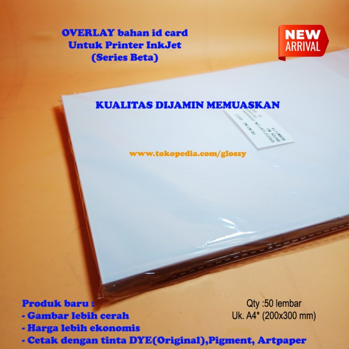 

DISKON BAHAN PVC ID CARD 50 lembar - Overlay Seri-Beta Code 1095