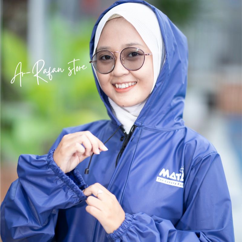 Jas Hujan Gamis Muslimah / Jas Hujan Wanita Jumbo Bahan PVC 0,25 Premium