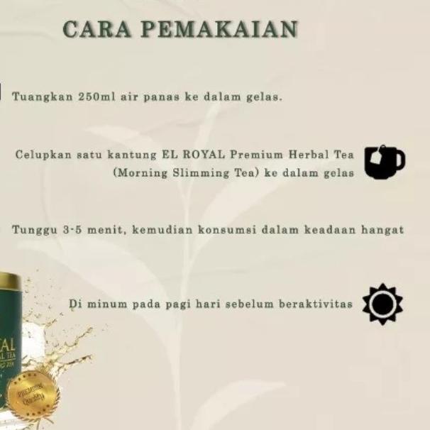 

GRATIS ONGKIR✅El royal Premium Tea /Teh Pelangsing siang & malam (1 paket) - El Royal|SQ4