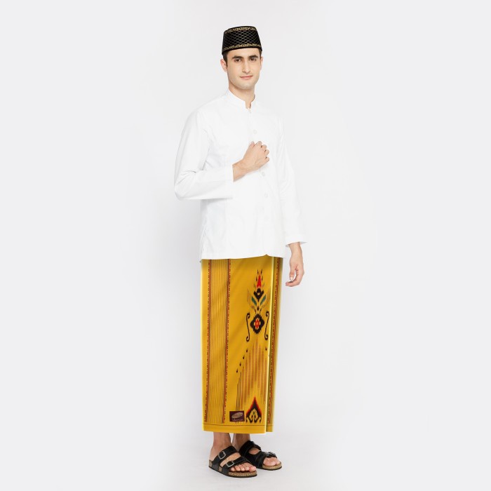 Sarung ATLAS Idaman 555 Kembang Motif BHS SWL Kuning
