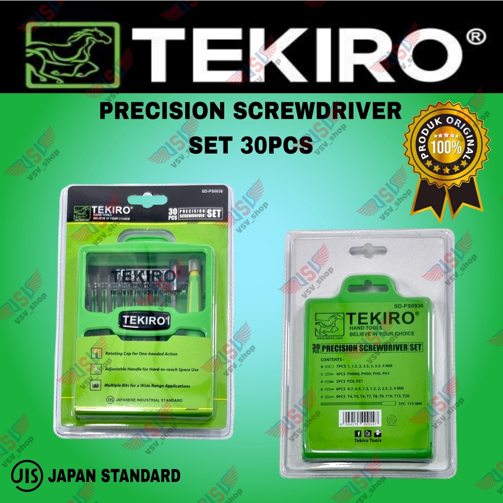 TEKIRO Obeng Presisi Set 30Pcs Obeng Jam HP Laptop Precision Screwdriver