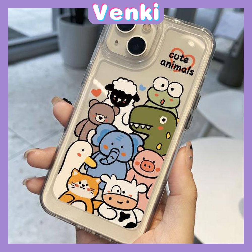 iPhone Case High Quality HD Transparent Acrylic Hard Case Cute Animals Metal Button Camera Protection Shockproof Compatible For iPhone 14 13 12 11 Pro Pro Max 7 8 Plus XR