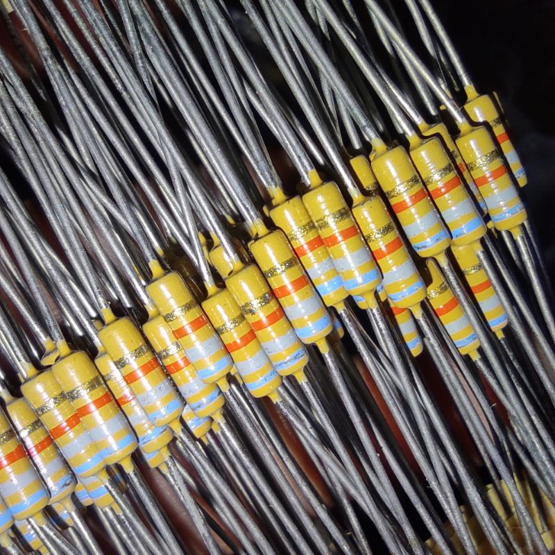 Resistor 68K 1/2W    VINTAGE    NOS Carbon Film Kuning jadul 0.5 0,5 0.5w 0,5w 0.5watt 0,5watt w 1/2