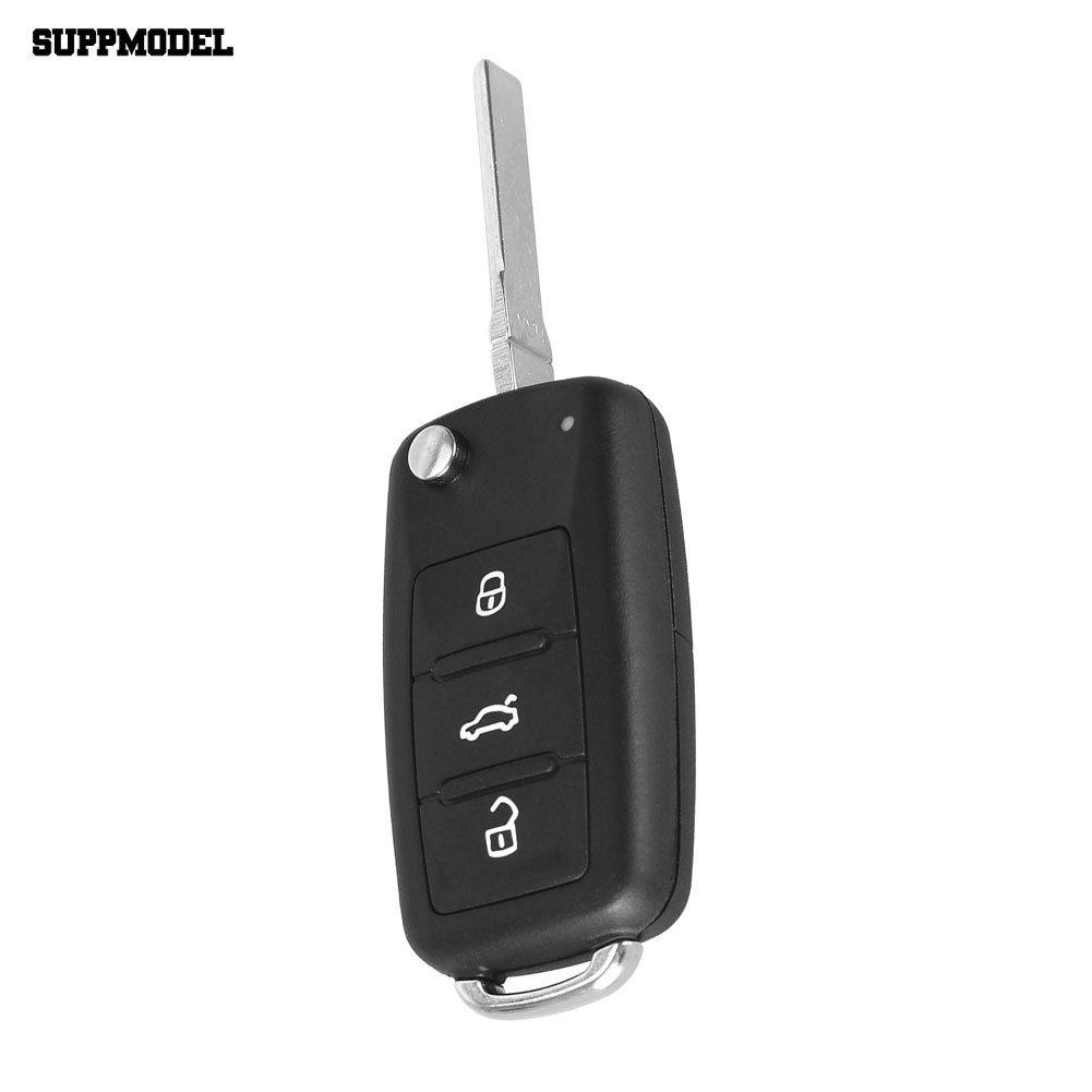 [SM] Casing Cover Fob Kunci Remote Lipat 3kancing Untuk Tiguan Golf Sagitar Polo MK6