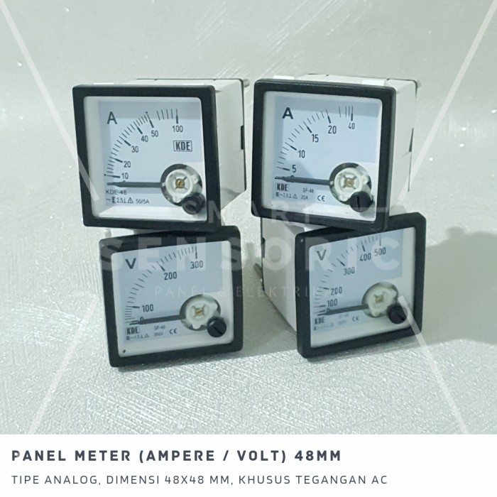 PANEL AMPERE METER ANALOG SF-48 48X48 DIRECT 10A,20A,30A,40A,50A