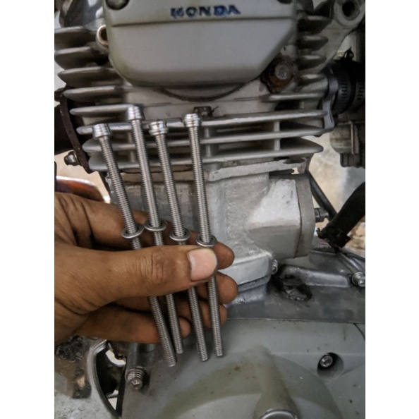 baut L stainless custom ancer / blok tiger