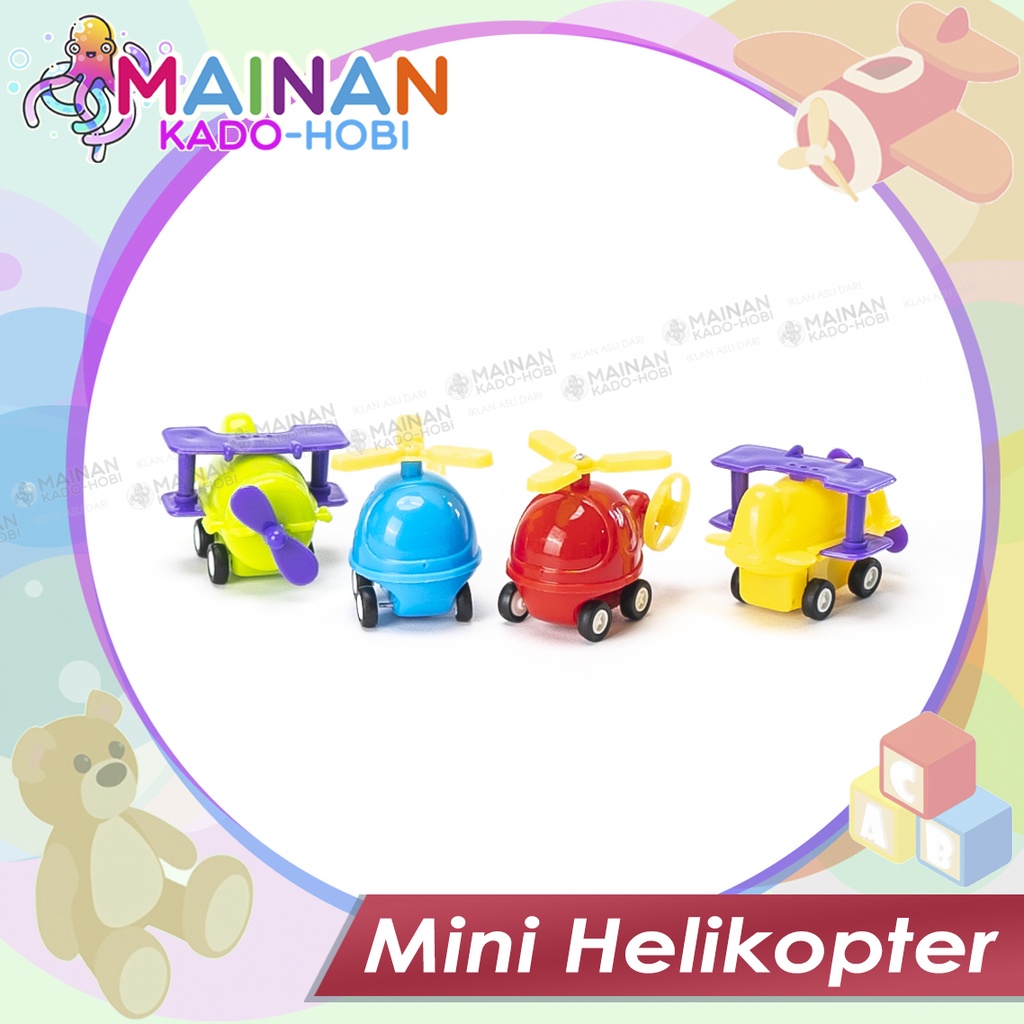 MAINAN ANAK SET MINI DIECAST FLYER PESAWAT HELIKOPTER