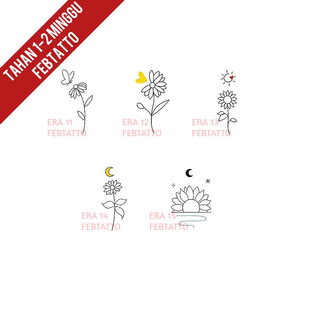 Tato Temporer Tato kecil stiker Tatto - ERA 11-15