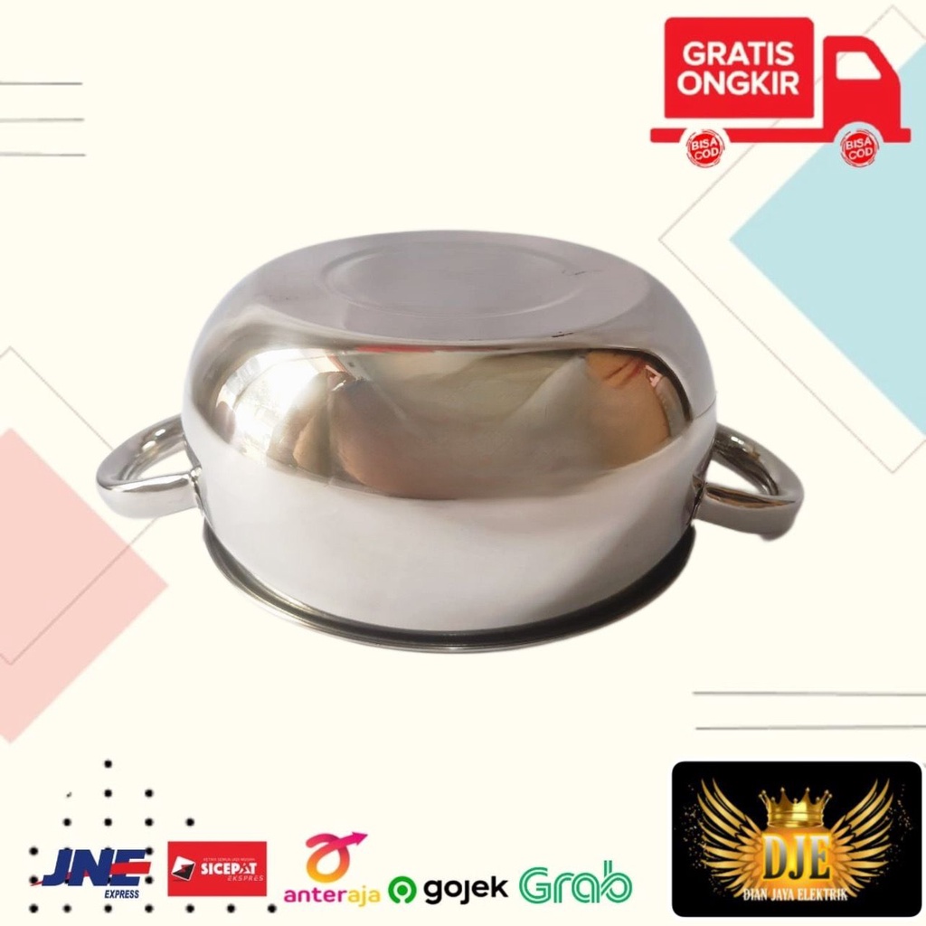 Calypso soup pot/ panci sup tutup kaca stainless 22cm 24cm