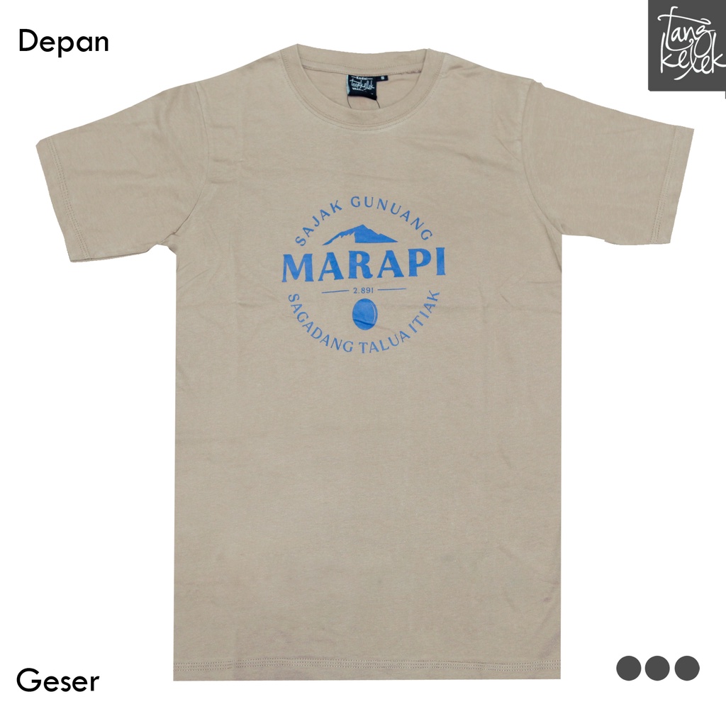 Tangkelek Baju Kaos Sajak Gunuang Marapi Warna Coklat Milo