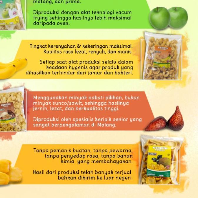 

SALE!!Keripik Nangka Apel Salak Pisang Export Premium Quality Khas Malang Isi 1 Kg|KD5