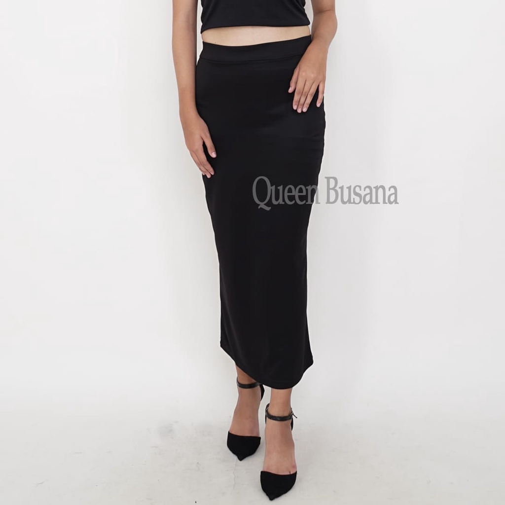 ROK SPAN POLOS PANJANG BELAH BELAKANG / ROK SPAN PANJANG / ROK SPAN WANITA / ROK SPAN POLOS / ROK SP