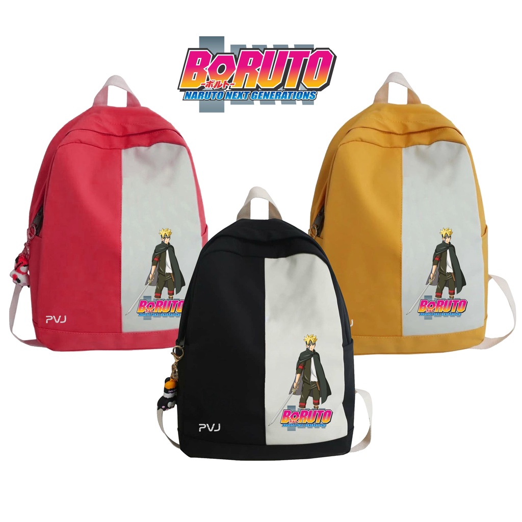 PVJ - Tas Anak Sekolah SD Laki-laki dan Perempuan Motif Anime Boruto